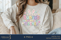 Every Bunny’s Favorite Teacher PNG, Crochet Easter Teacher S Product Image 3