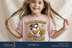 Goose Ready for Candy PNG, Cute Halloween Goose Digital Down Product Image 3
