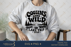 Cousins Gone Wild Lake Trip 2026 SVG PNG, Funny Family Reuni Product Image 3