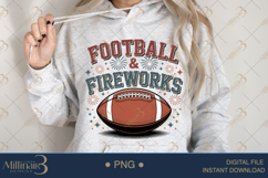 Football and Fireworks PNG | 4th of July Game Day Clipart Product Image 3