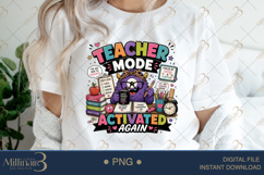Teacher Mode Activated Again PNG, Funny Monster Teacher Design Product Image 3