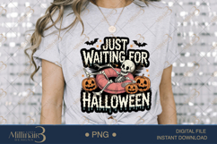 Just Waiting for Halloween Skeleton Halloween PNG Product Image 3