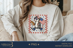 Funny Opossum 4th of July PNG Patriotic Animal Clipart Product Image 3