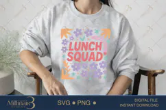 Lunch Squad SVG PNG | School Cafeteria Staff Cut File for Sh Product Image 3