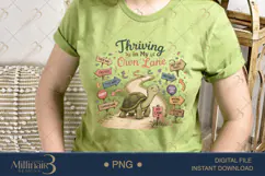 Thriving in My Own Lane PNG, Motivational Turtle Sublimation Product Image 3