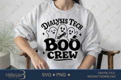 Dialysis Tech Boo Crew SVG PNG, Funny Halloween Dialysis Tec Product Image 3