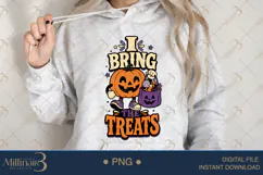 I Bring the Treats PNG, Funny Halloween Candy Quote Design, Product Image 3
