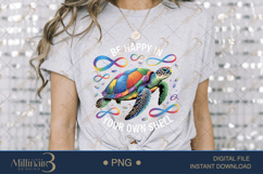 Be Happy In Your Own Shell PNG | Puzzle Piece Autism Awarene Product Image 3
