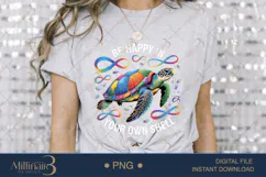 Be Happy In Your Own Shell PNG | Puzzle Piece Autism Awarene Product Image 3