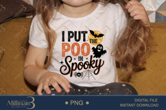 I Put the POO in Spooky PNG |Funny Halloween Humor Design Product Image 3