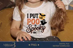 I Put the POO in Spooky PNG |Funny Halloween Humor Design Product Image 3