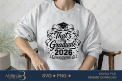 Thats My Graduate 2026 SVG PNG, Graduation Shirt Design Product Image 3