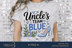 Uncle’s Team Blue PNG |Gender Reveal Party Product Image 2