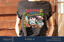 Polishing Teeth Summer Mode PNG, Cute Dental Assistant Summe Product Image 3