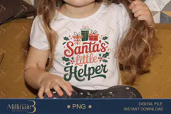 Santa’s Little Helper PNG | Cute Christmas Sublimation Desig Product Image 3