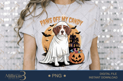 Paws Off My Candy PNG |Ghost Dog, Pumpkin Pu Product Image 3
