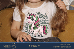 Magically Festive Christmas Unicorn PNG | Cute Sublimation C Product Image 3