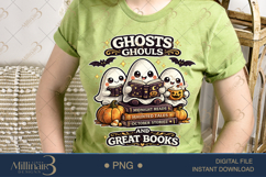 Ghosts Ghouls and Great Books PNG, Cute Halloween Reading Gh Product Image 3