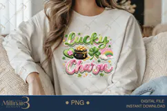 Lucky Charm PNG, St Patricks Day Shamrock Clipart With Pot O Product Image 3