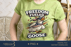 Freedom Fueled Goose PNG, Funny Patriotic Goose Sublimation Product Image 3