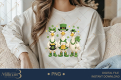 Lucky Duck St Patricks Day PNG, Cute Irish Duck Clipart Product Image 3