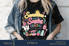 Sunshine and Smiles Dental Assistant PNG, Cute Summer Dental Product Image 3