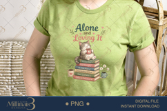 Alone and Loving It PNG, Introvert Cat Sublimation Design, C Product Image 3