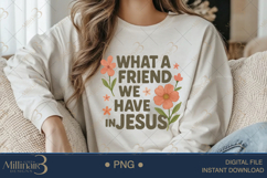 Retro Friend in Jesus PNG |Christian Floral PNG Product Image 3