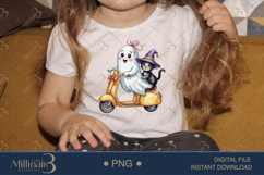 Halloween Ghost Cat Kids PNG |Cute Spooky Kitty Design Product Image 3