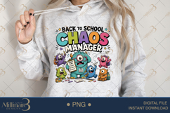 Back to School Professional Chaos Manager PNG, Funny Teacher Product Image 3