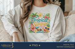 Tropical Summer PNG, Crochet Beach Sublimation Design Product Image 3