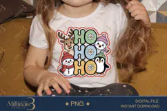 Ho Ho Ho Christmas Animals Clipart PNG | Cute Reindeer Snowm Product Image 3