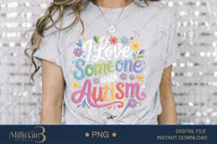 I Love Someone With Autism PNG | Puzzle Piece Autism Aware Product Image 3