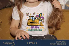 Happy Mardi Gras Truck PNG, Mardi Gras Shirt Design with Con Product Image 3