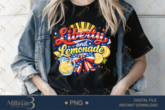 Liberty and Lemonade PNG, Patriotic Summer Sublimation Desig Product Image 3