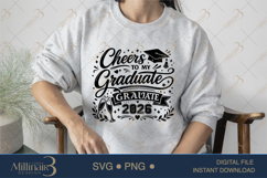 Cheers to My Graduate 2026 SVG PNG, Graduation Celebration Product Image 3