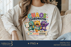 Chaos Coordinator Tiny Human Division PNG, Funny Teacher Des Product Image 3