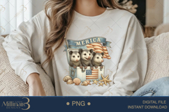 4th of July Opossum PNG |Funny Patriotic Family Product Image 3