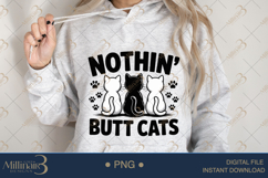 Nothin’ Butt Cats PNG | Funny Cat Behind Clipart Product Image 3