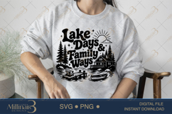 Lake Days &amp; Family Ways SVG PNG, Funny Family Lake Vacation Product Image 3