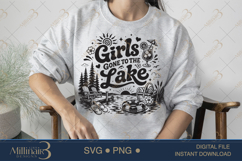 Girls Gone to the Lake SVG PNG, Funny Girls Lake Trip Shirt Product Image 3