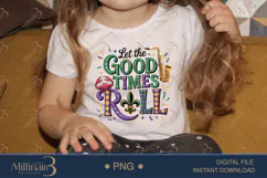 Let The Good Times Roll PNG, Mardi Gras Shirt Design with Sa Product Image 3