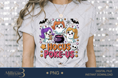 Hocus Poke Us Nurse PNG |Funny Witchy Halloween Sublimation Product Image 3