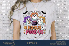 Hocus Poke Us Nurse PNG |Funny Witchy Halloween Sublimation Product Image 3