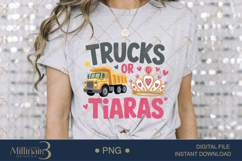 Trucks or Tiaras Gender Reveal PNG |Gender Reveal Party Product Image 3