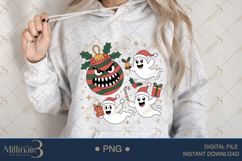 Funny Christmas Ghosts PNG | Cute Spooky Holiday Clipart Product Image 3