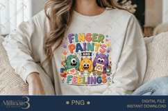 Finger Paints and Feelings PNG, Cute Preschool Teacher Desig Product Image 3