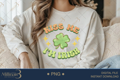 Kiss Me I'm Irish PNG, St Patricks Day Shamrock Clipart, Luc Product Image 3