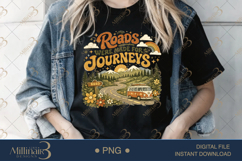 Roads Were Made for Journeys PNG, Retro Road Trip Sublimatio Product Image 3