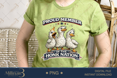 Proud Member of the Honk Nation PNG, Funny Patriotic Goose S Product Image 3